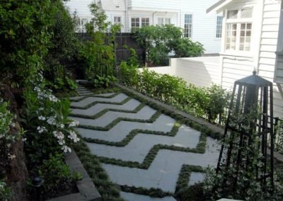A well groomed Auckland garden in Titirangi, after a maintenance day.