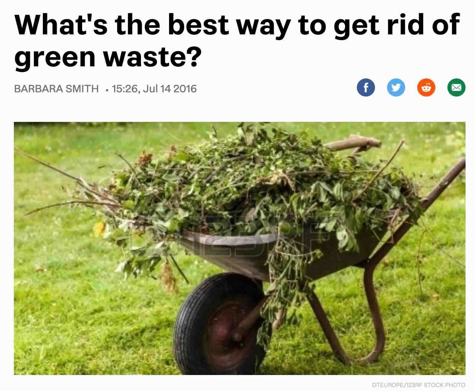 Dealing with green waste in the home Garden